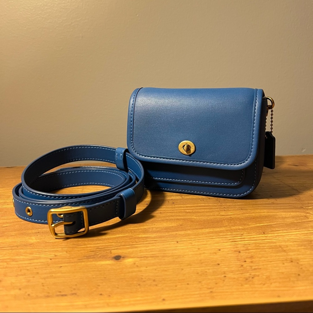 COACH LIMITED EDITION PRIDE COLLECTION Rambler Belt Bag in Mineral Blue